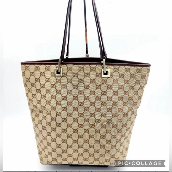 Gucci Canvas Small Tote - 100% Authentic - Picture 1 of 9